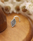 Stamped Silver Nose Stud