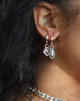 Stamped Huggie Hoops