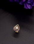 14k Gold Stamped Nose Stud