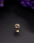 14k Gold Stamped Nose Stud