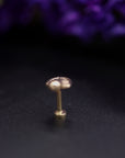 14k Gold Stamped Nose Stud