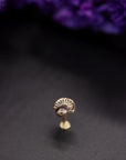 14k Gold Stamped Nose Stud