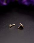 14k Gold Stamped Nose Stud