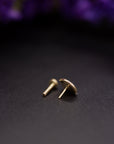 14k Gold Stamped Nose Stud