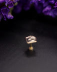 14k Gold Stamped Nose Stud
