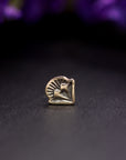 14k Gold Stamped Nose Stud