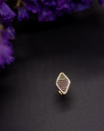 14k Gold Stamped Nose Stud