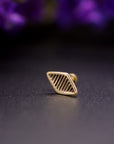 14k Gold Stamped Nose Stud