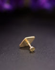 14k Gold Stamped Nose Stud