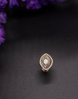 14k Gold Stamped Nose Stud