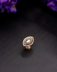 14k Gold Stamped Nose Stud