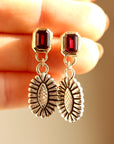 Crimson Lattice Earrings