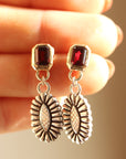 Crimson Lattice Earrings