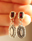 Crimson Lattice Earrings