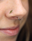 14k Gold Stamped Nose Stud