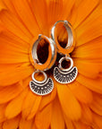 Stamped Huggie Hoops