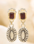Crimson Lattice Earrings