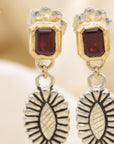 Crimson Lattice Earrings