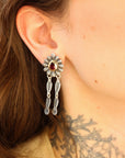 Garnet Petal Earrings