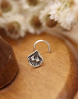 Stamped Silver Nose Stud