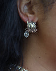 Stamped Huggie Hoops