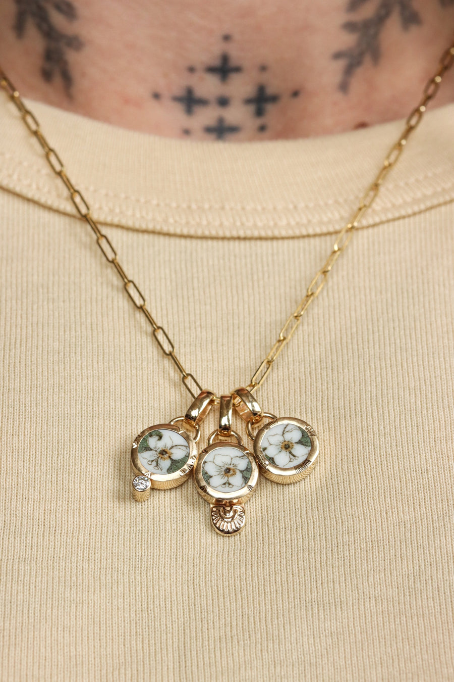 Diamond Orange Blossom Charm