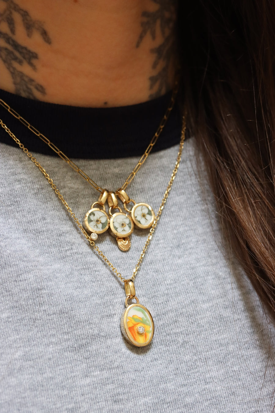 Diamond Orange Blossom Charm