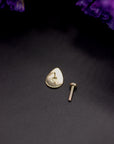 14k Gold Stamped Nose Stud