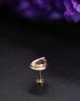 14k Gold Stamped Nose Stud
