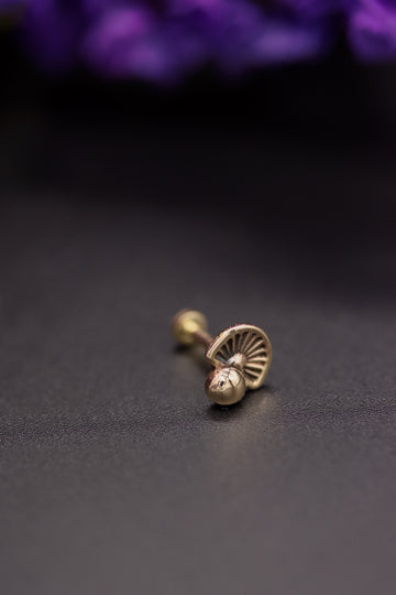 14k Gold Stamped Nose Stud