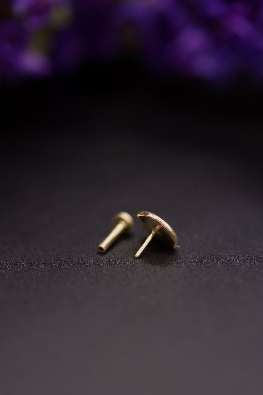 14k Gold Stamped Nose Stud