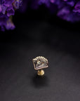14k Gold Stamped Nose Stud