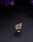 14k Gold Stamped Nose Stud