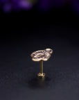 14k Gold Stamped Nose Stud