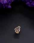 14k Gold Stamped Nose Stud