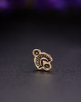 14k Gold Stamped Nose Stud
