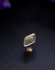 14k Gold Stamped Nose Stud