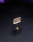 14k Gold Stamped Nose Stud