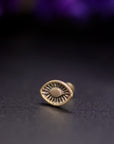 14k Gold Stamped Nose Stud