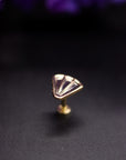 14k Gold Stamped Nose Stud