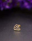 14k Gold Stamped Nose Stud