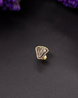 14k Gold Stamped Nose Stud
