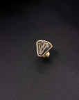 14k Gold Stamped Nose Stud