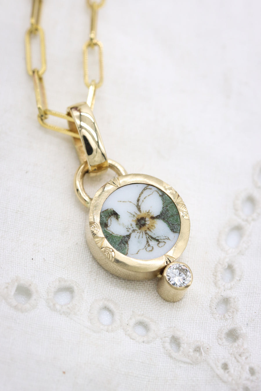 Diamond Orange Blossom Charm