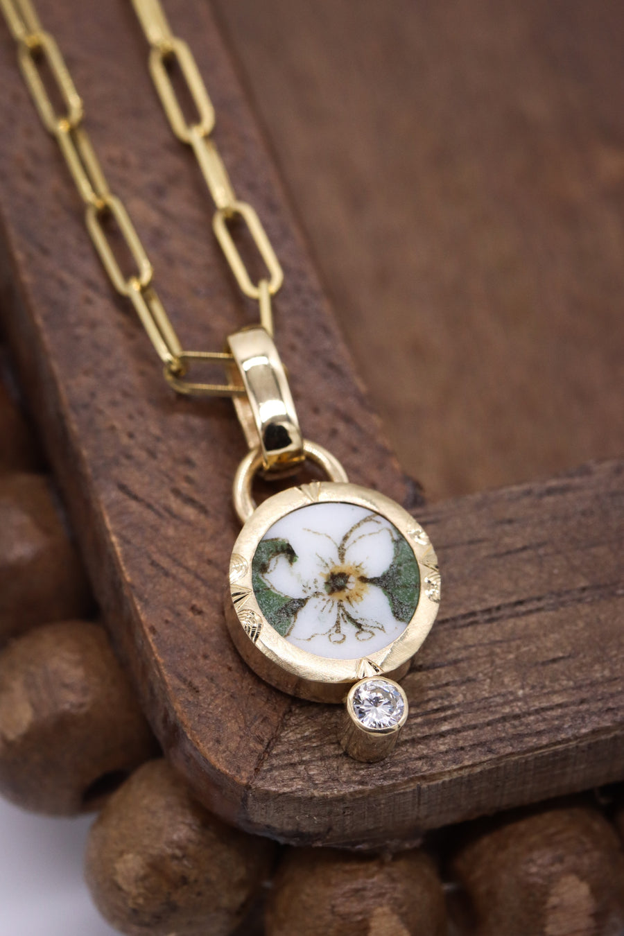 Diamond Orange Blossom Charm