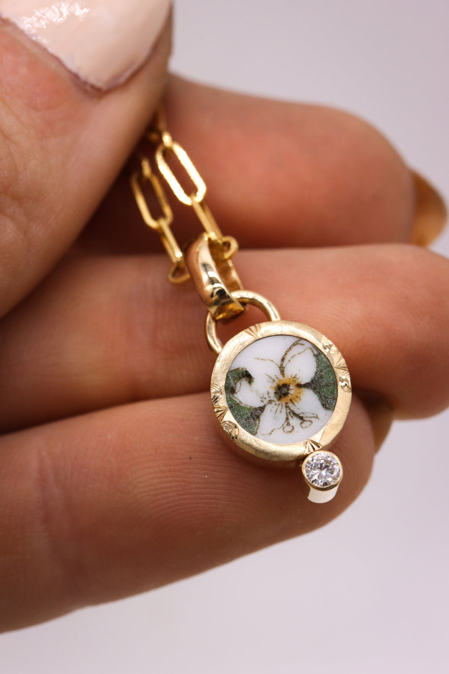 Diamond Orange Blossom Charm