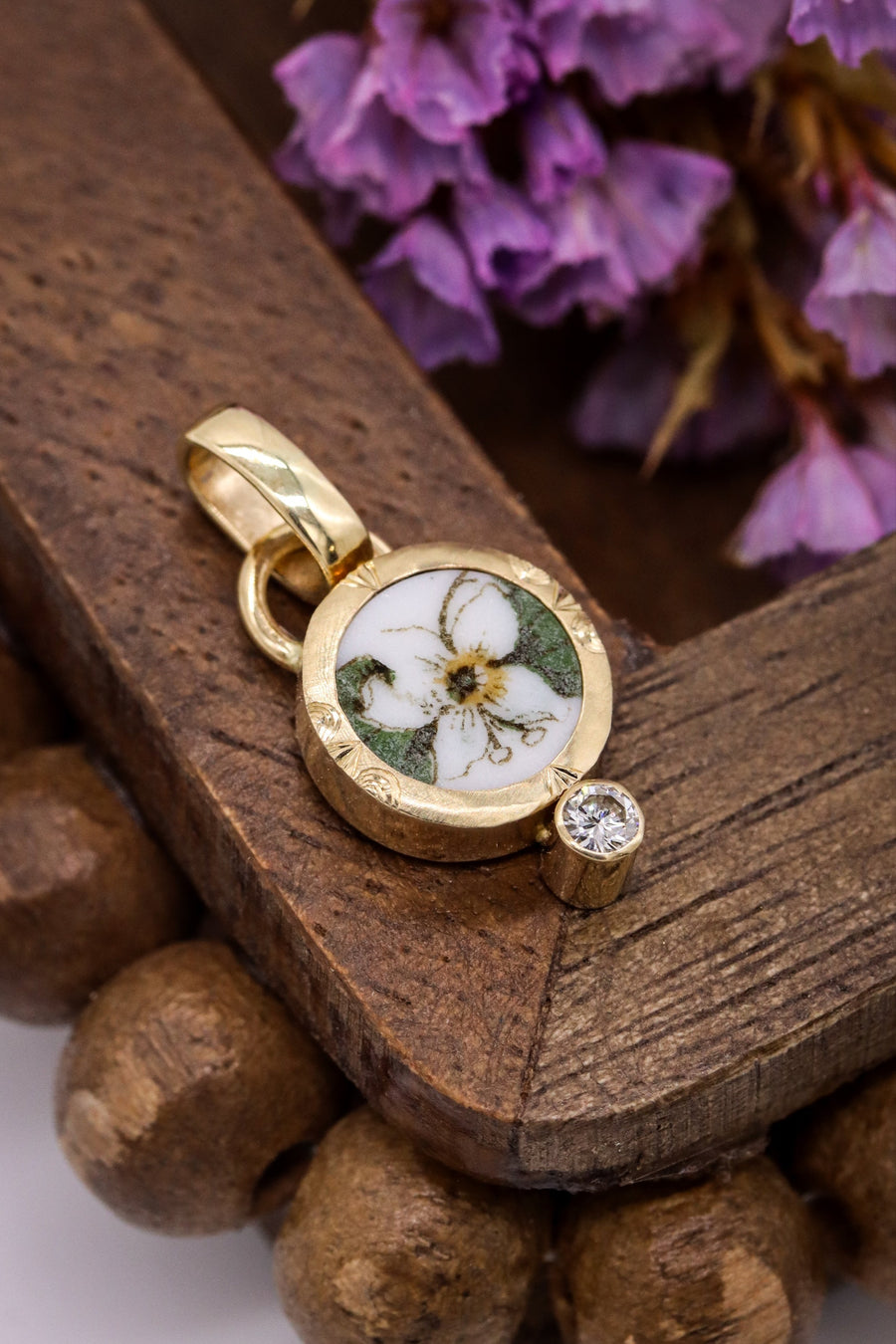Diamond Orange Blossom Charm