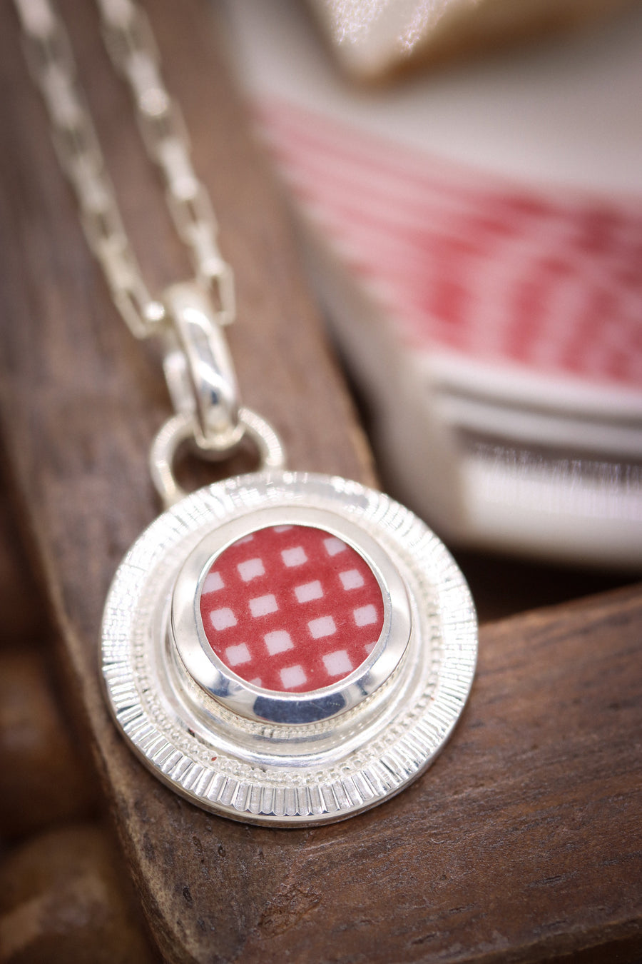 Round Engraved Santa Fe Charm