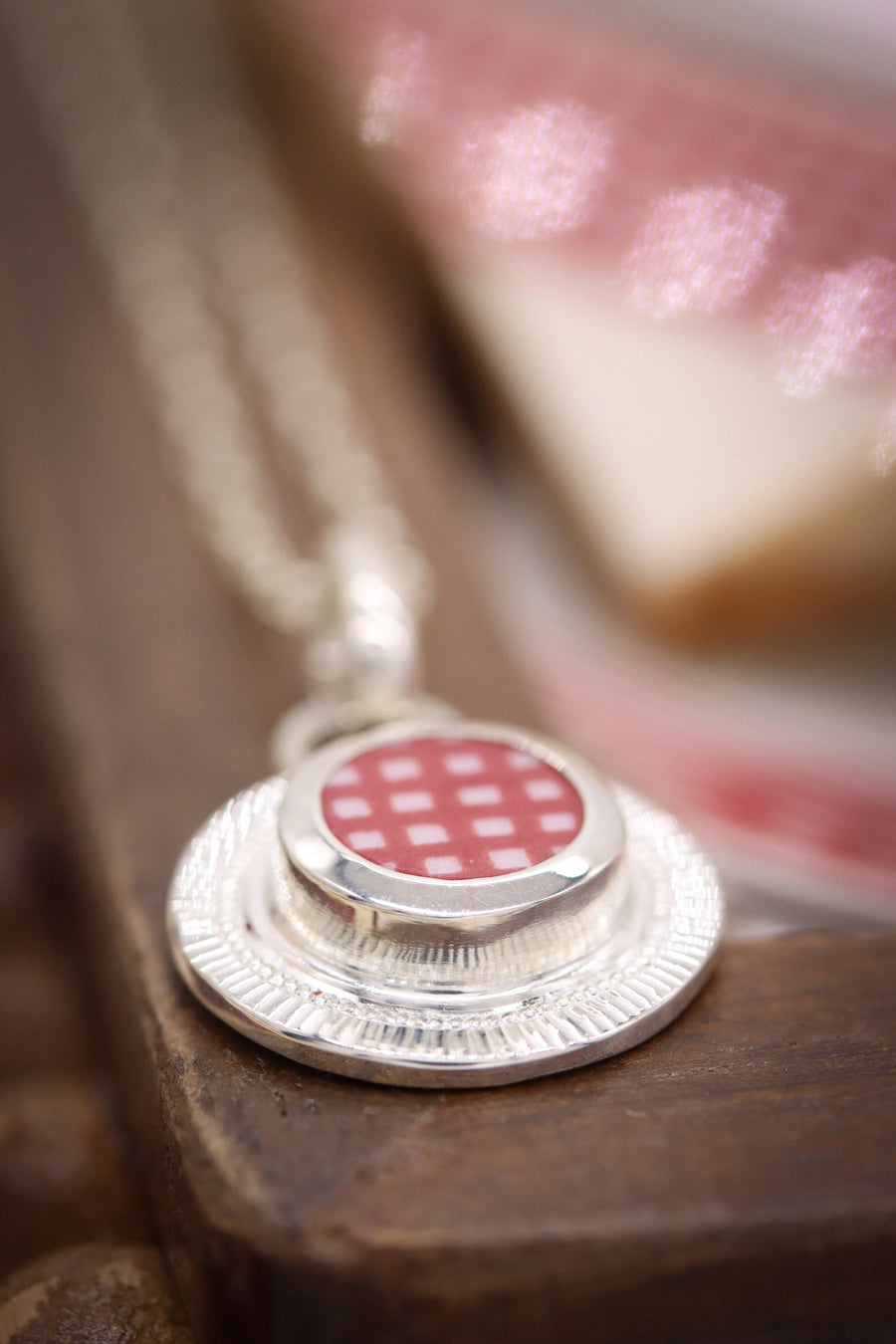 Round Engraved Santa Fe Charm