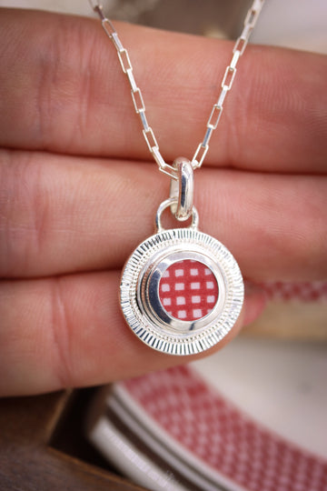 Round Engraved Santa Fe Charm